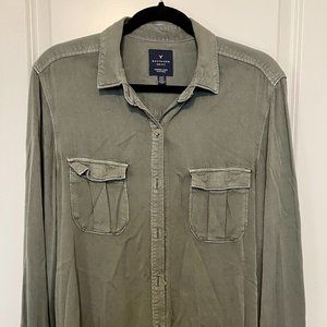 American Eagle Green Utility Shirt